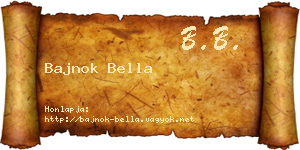 Bajnok Bella névjegykártya